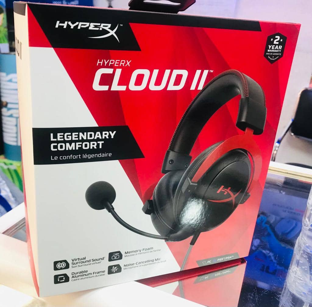 HyperX Cloud II Gaming Headset for PC & PS4 & Xbox One,  Red &black