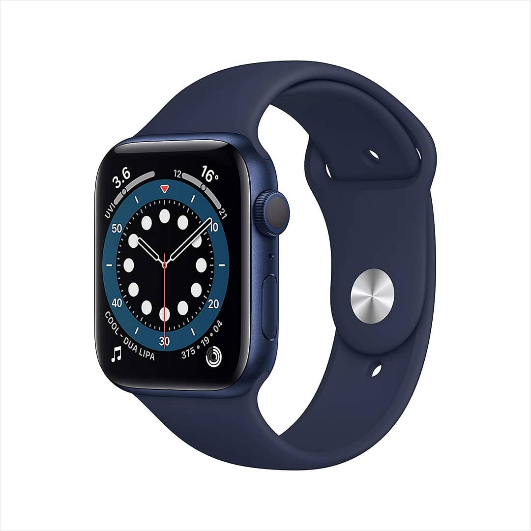Apple Watch Series 6 (GPS, 44mm) – Aluminum Case with Deep Blue Navy,Black Sport Band(used original A+)