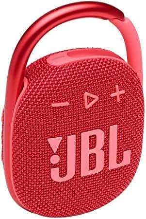 JBL Clip 4 Bluetooth portable speaker with integrated carabiner, waterproof and dustproof