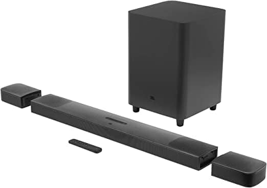 JBL Bar 9.1 True Wireless Surround 9.1 Channel Soundbar System, Detachable Surround Speakers, Dolby Atmos 3D Sound Experience, 820W Power, Thrilling Bass, Wireless Streaming, Chromecast and AirPlay 2