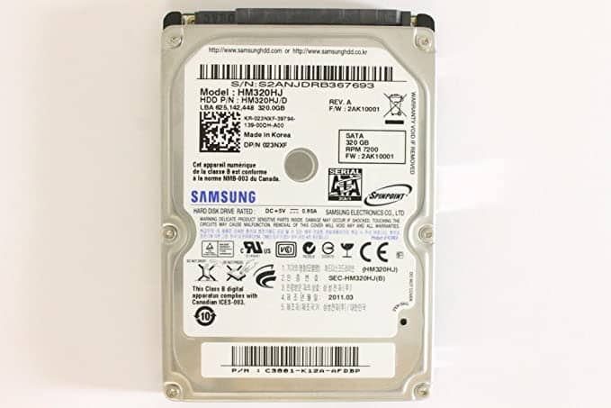 2.5″ SATA 320GB 7200 Samsung Laptop Hard Drive