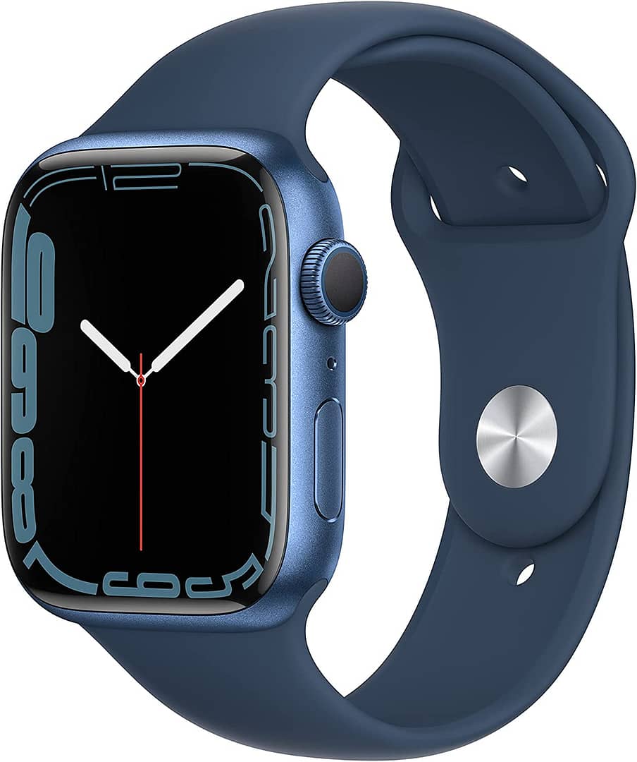Apple Watch Series 7 (GPS, 45mm) – Blue Aluminum Case, Abyss Blue Sport Band